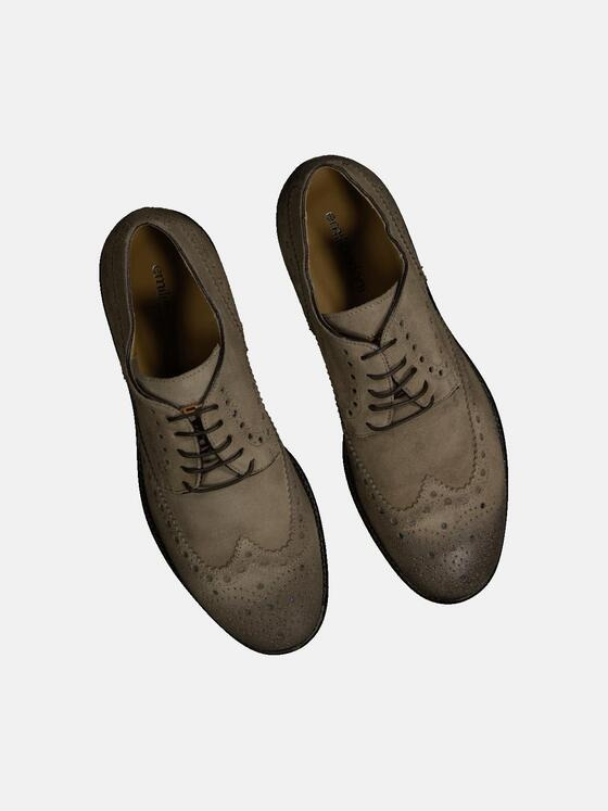 emilio adani Herren Budapester Business-Schnürer Beige 34953