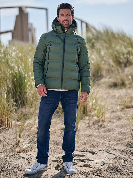 ENGBERS GERMANY Herren Steppjacke mit Funktionsdetails Gruen 39366