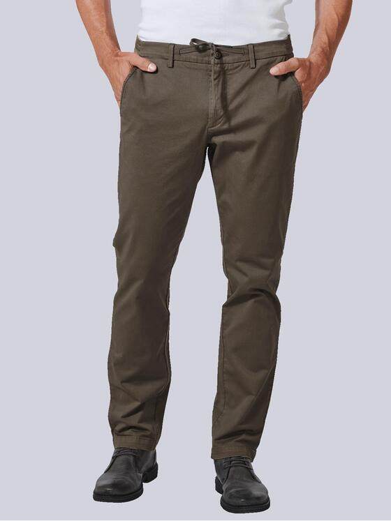 engbers Herren Chino mit Tunnelzug Grün 35224