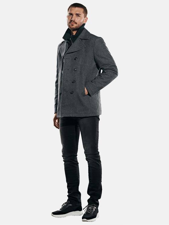 emilio adani Herren Jacke im Caban-Style Grau 32000