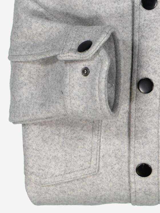 emilio adani Herren Overshirt uni Grau 37632