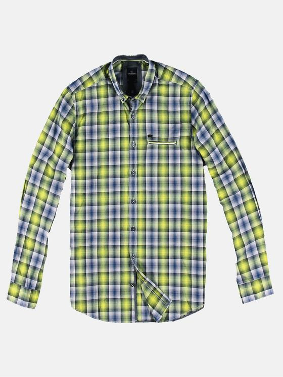engbers Herren Karohemd Limonengelb 30146