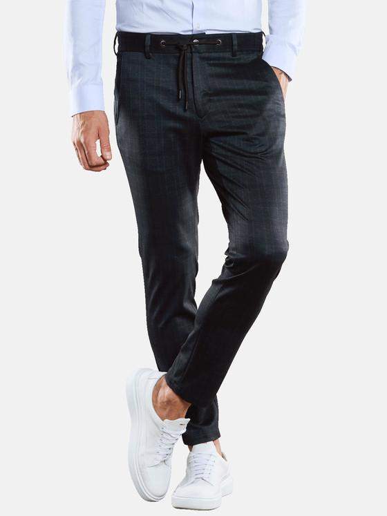 emilio adani Herren Anzughose mit Tunnelzug Blau 33685
