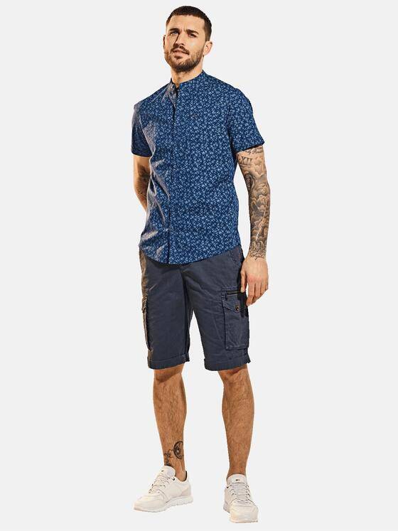emilio adani Herren Hemd kurzarm Blau 31544