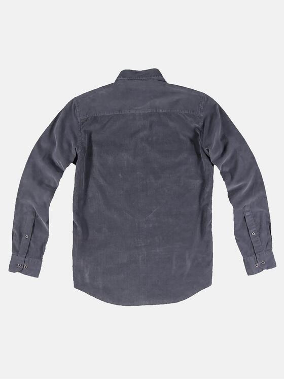 engbers Herren Langarm-Hemd aus Cord Marineblau 32007