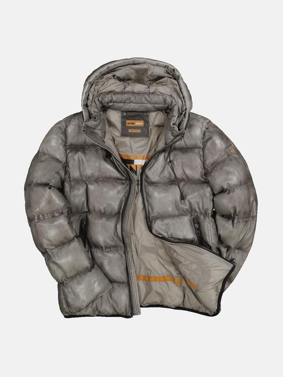 emilio adani Herren Lederjacke regular Grau 35433