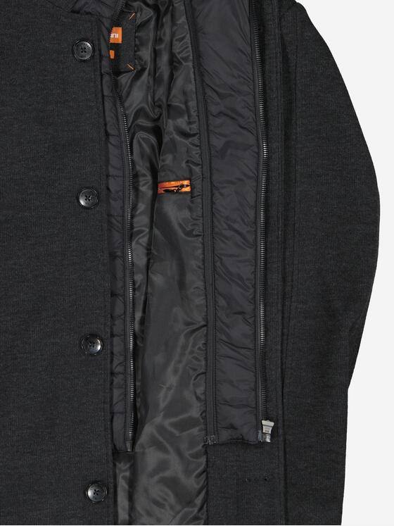 emilio adani Herren Mantel slim fit Schwarz 37579