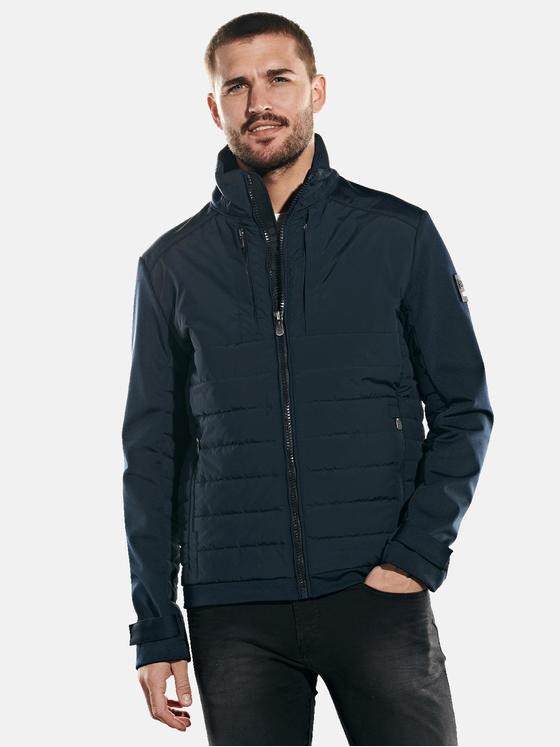 emilio adani Herren Jacke im Materialmix Blau 31769