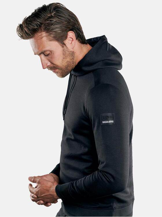 emilio adani Herren Sportliches Kapuzenshirt Schwarz 30558