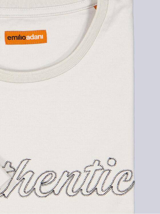 emilio adani Herren T-Shirt aus Pima-Baumwolle Beige 38686