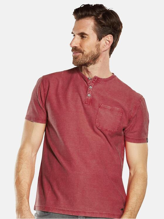 engbers Herren Henley Shirt strukturiert Rot 34532