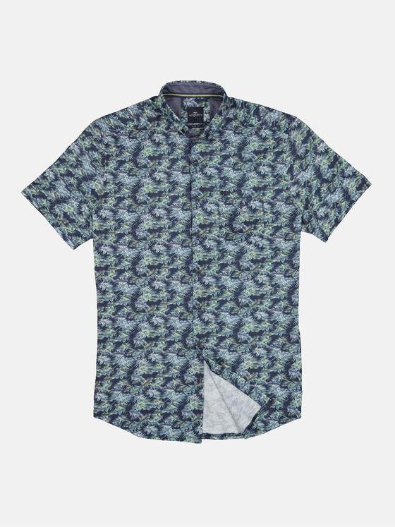 engbers Herren Halbarm-Hemd gemustert Gruen 32664