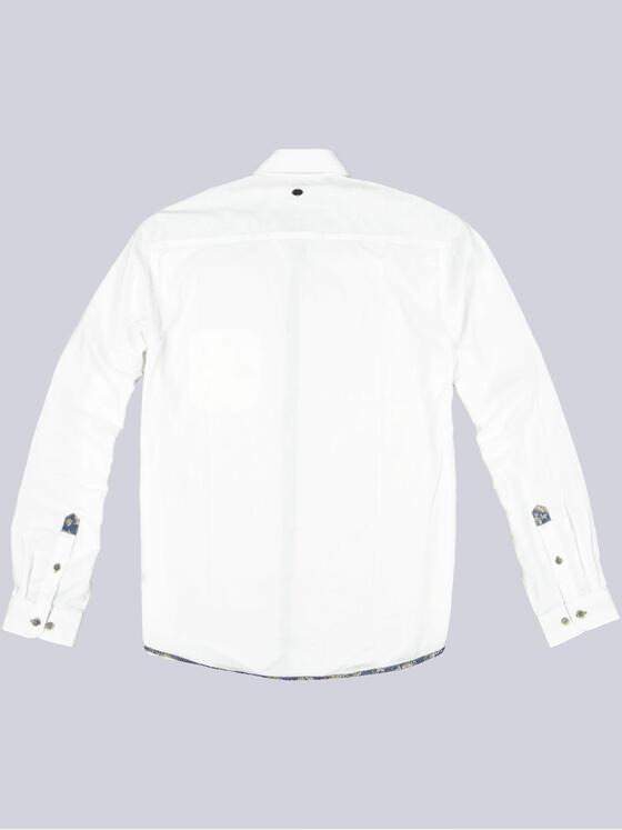 engbers Herren Langarm-Hemd mit Galonstreifen Reinweiss 33467