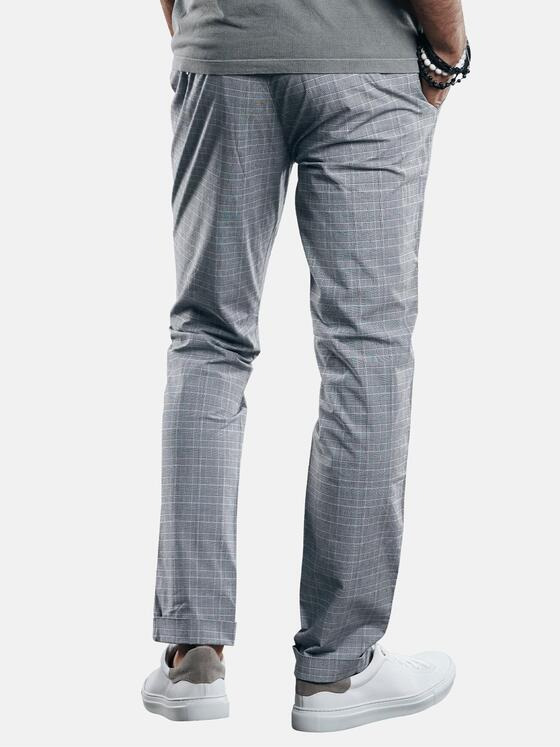 emilio adani Herren modische Chino im Dessin Grau 29265