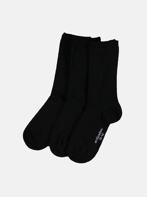 emilio adani Herren Formstabile Socken 3er Pack Schwarz 29190