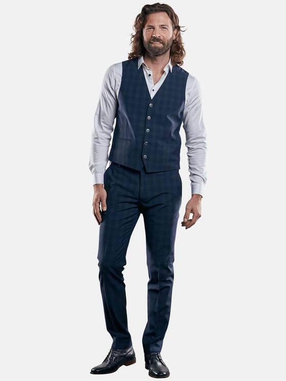emilio adani Herren Stilvolle Anzugweste Blau 29030