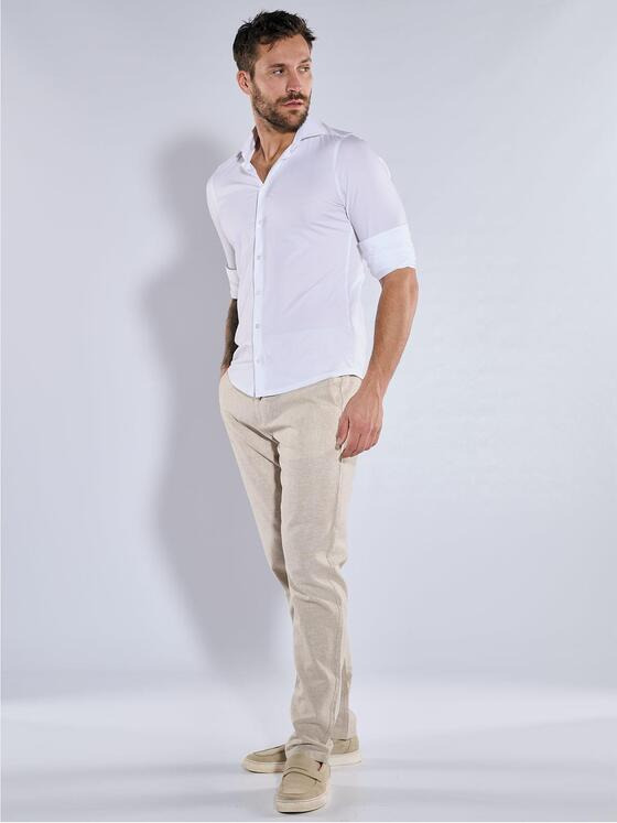emilio adani Herren Anzug-Hose slim fit Beige 36962