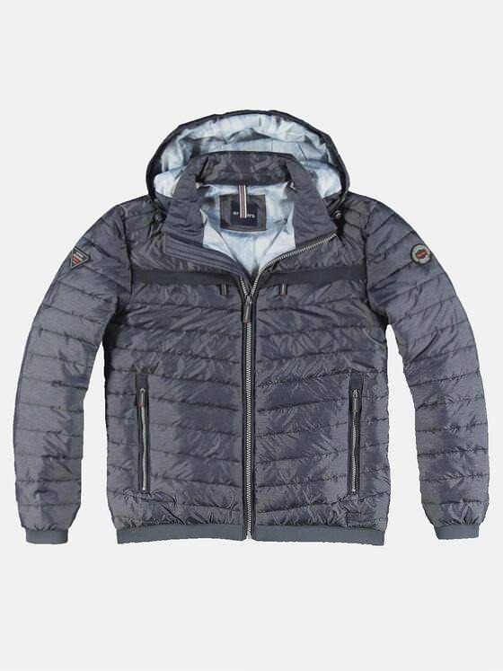engbers Herren Steppjacke mit abnehmbarer Kapuze Grau 31854