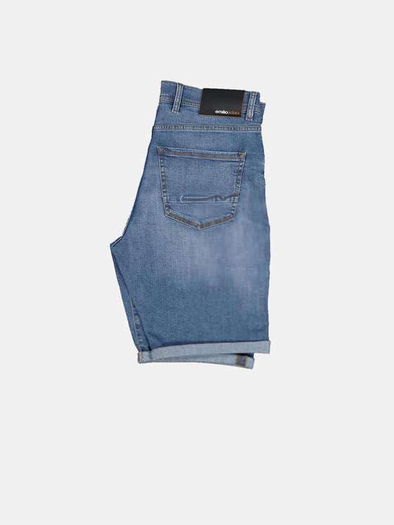 emilio adani Herren Denim-Bermuda Blau 33178