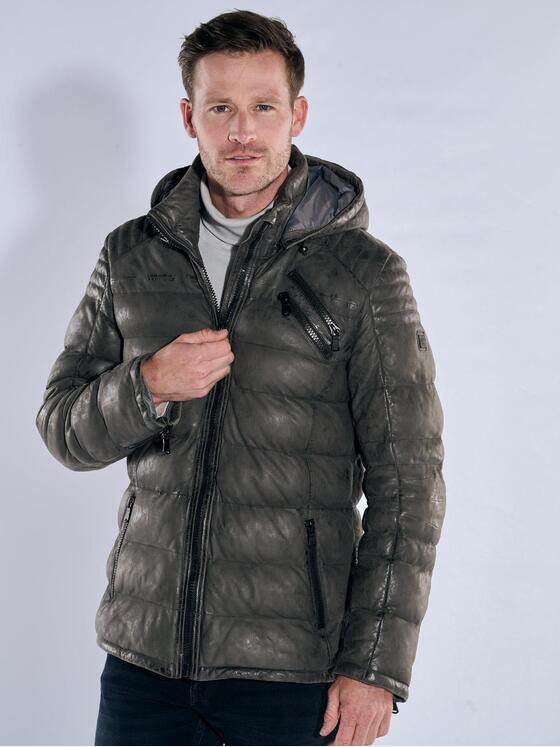 engbers Herren Lederjacke Schwarzbraun 39300