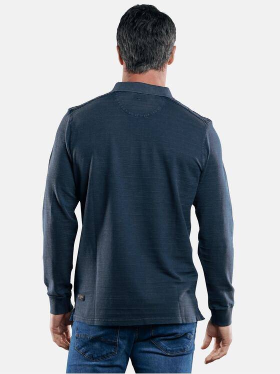 engbers Herren Poloshirt langarm Indigoblau 29234