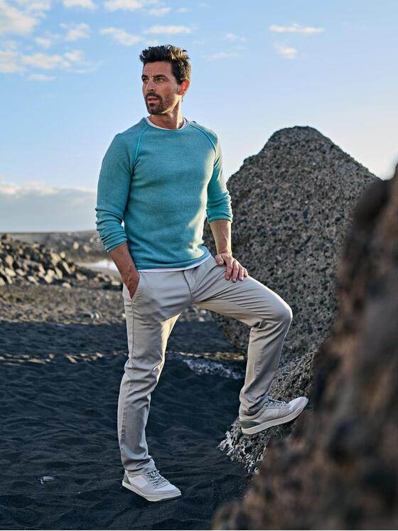 engbers Herren Pullover uni Mittelblau 38680