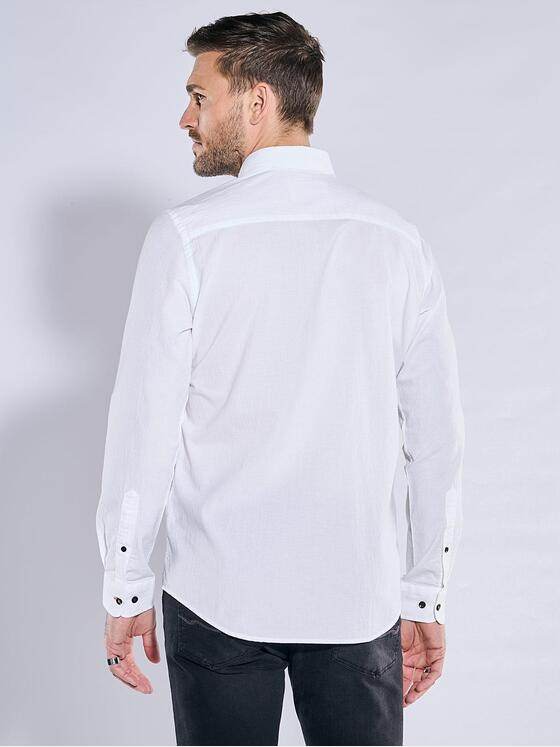emilio adani Herren Hemd uni Weiß 38592
