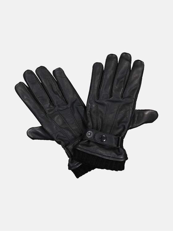 engbers Herren Leder-Handschuhe uni Schwarz 33882