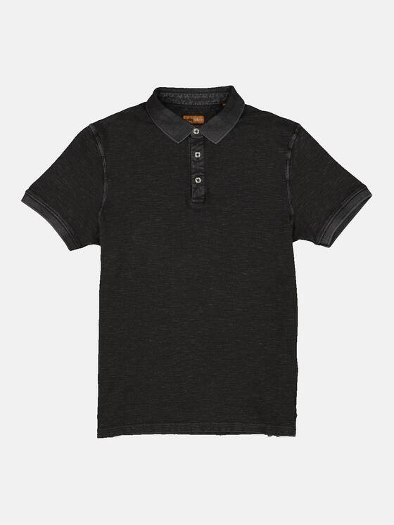 emilio adani Herren Polo-Shirt strukturiert Schwarz 34313