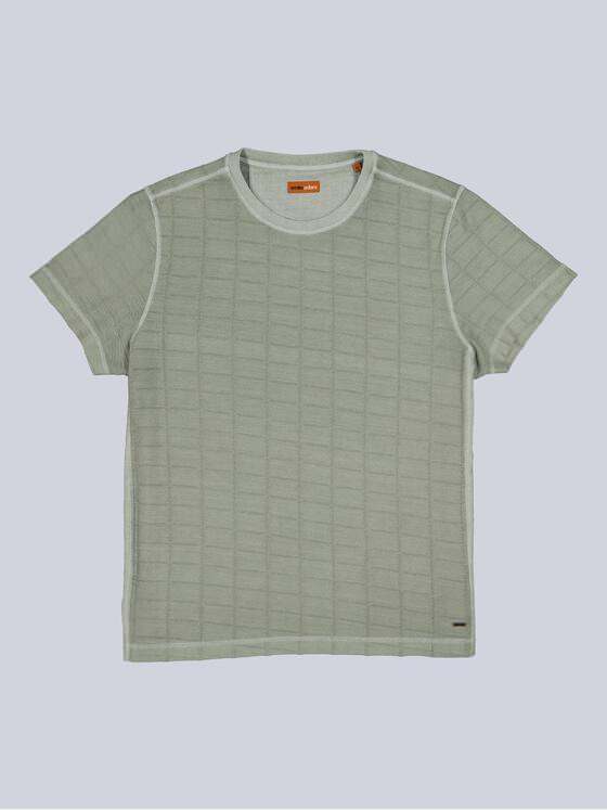 emilio adani Herren T-Shirt strukturiert Grün 38434