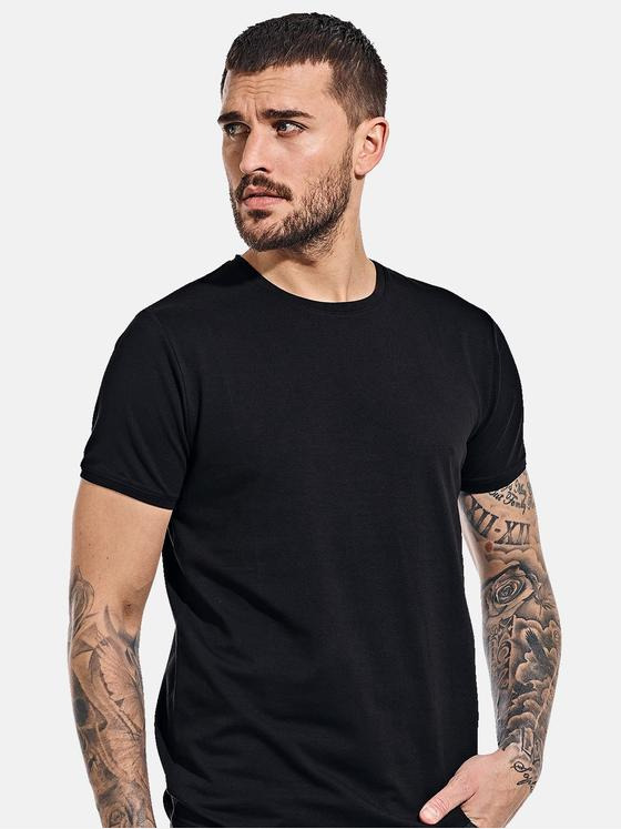 emilio adani Herren Basic-Shirt "My Favorite" Schwarz 35989