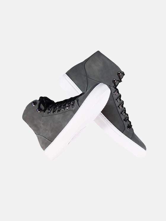 emilio adani Herren High-Sneaker in Nubuk-Qualität Grau 30443