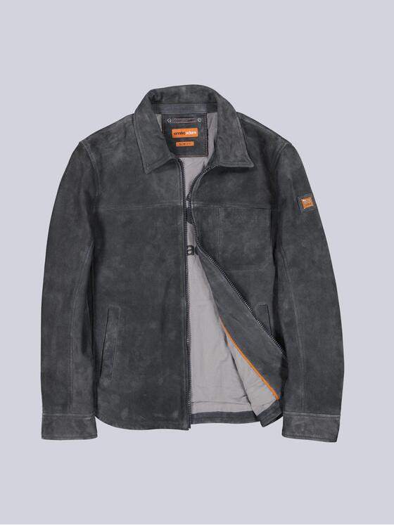 emilio adani Herren Lederjacke aus Veloursleder Saphirblau 39883