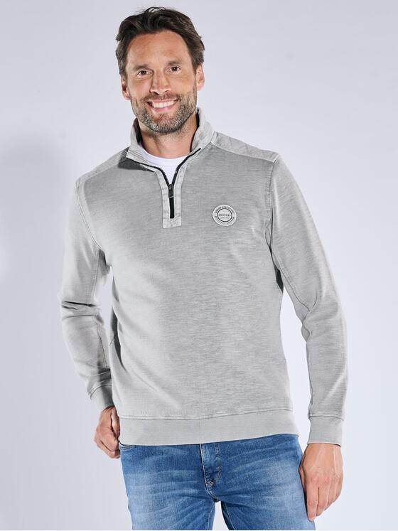 engbers Herren Sweatshirt strukturiert Hellgrau 39540