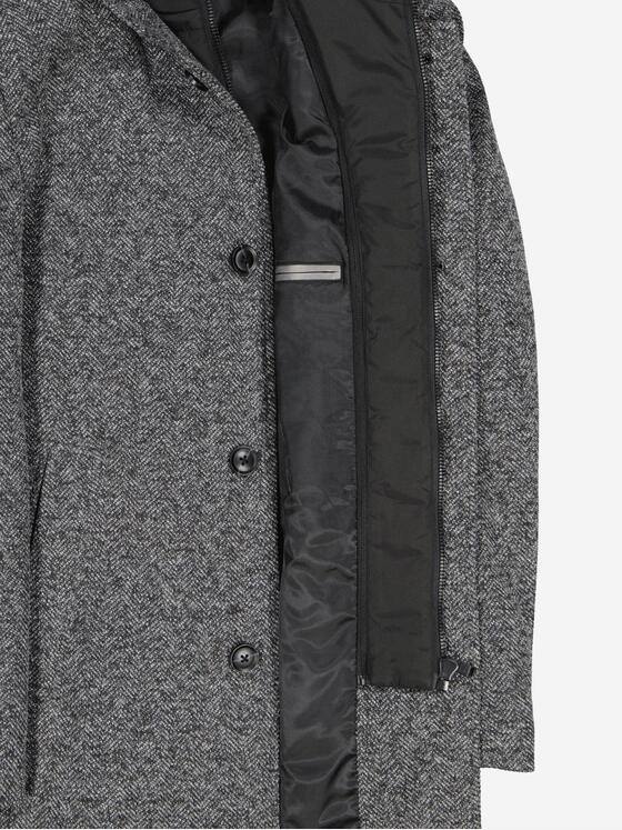 engbers Herren Mantel mit abnehmbarer Kapuze Silbergrau 37538