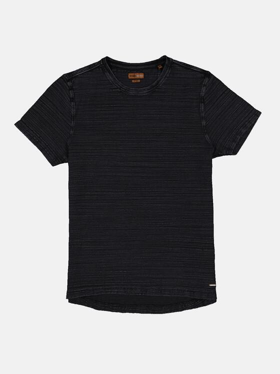 emilio adani Herren T-Shirt strukturiert Schwarz 34310