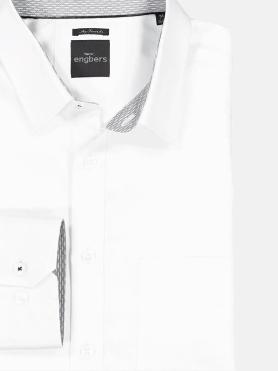 engbers Herren Langarm-Hemd "My Favorite" Reinweiss 36359