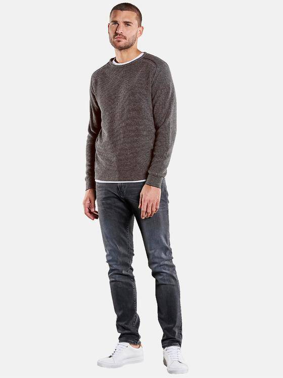 emilio adani Herren Pullover mit Kaschmiranteil Schwarz 33924