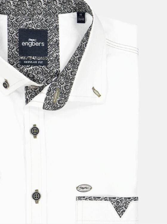 engbers Herren Kurzarm-Hemd uni Weiß 35145