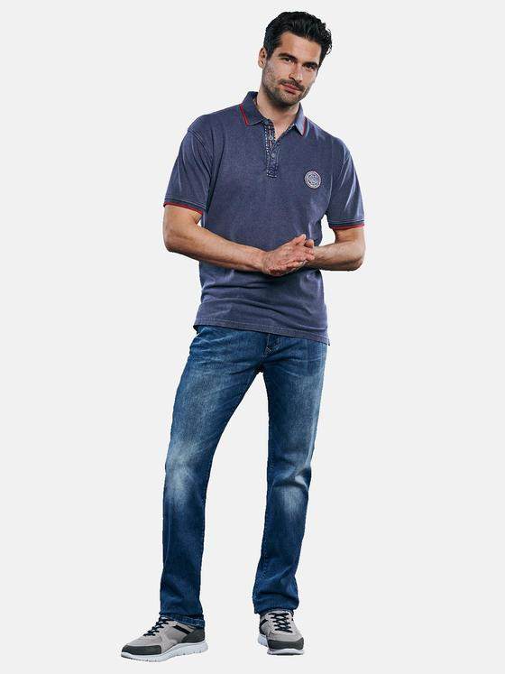 engbers Herren Polo-Shirt gefärbt Blau 31736