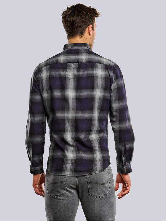 engbers Herren Langarm-Hemd kariert Saphirblau 34093