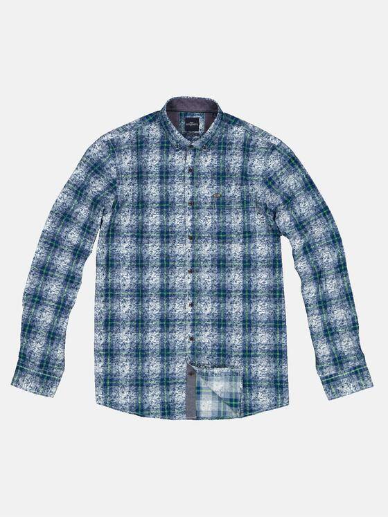 engbers Herren Langarm Hemd gemustert Saphirblau 32553