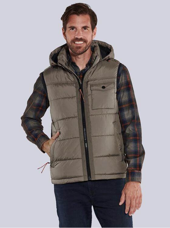 engbers Herren Steppweste mit abnehmbarer Kapuze Beige 35540