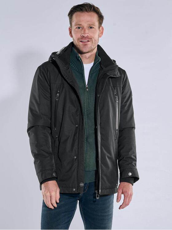 engbers Herren Funktionsjacke mit abnehmbarer Kapuze Schwarz 39251