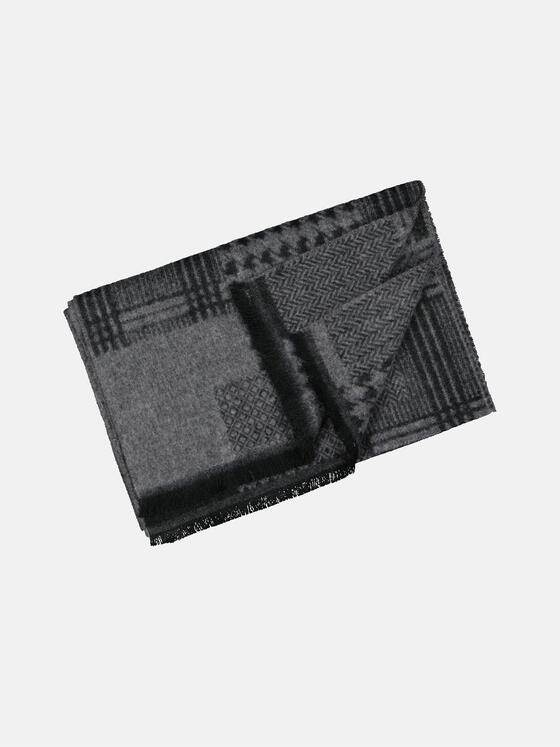 emilio adani Herren Schal gemustert Schwarz 33968