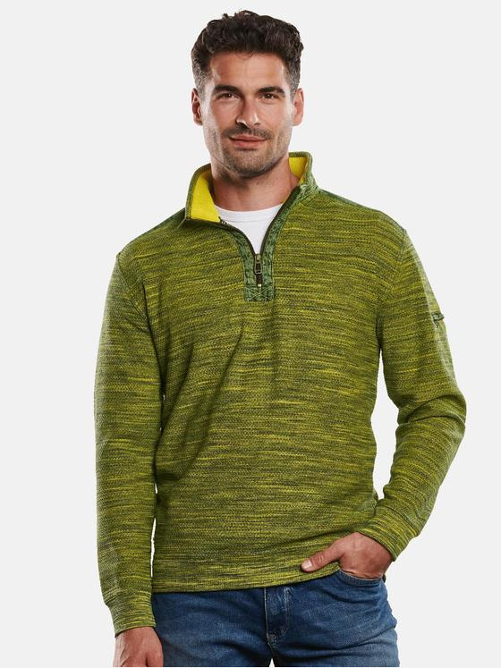 engbers Herren Sweatshirt gemustert Schwefelgelb 32297