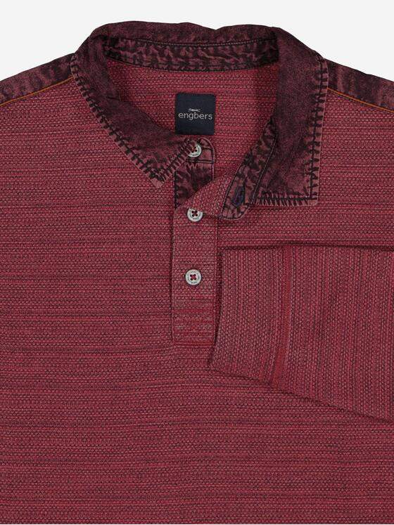 engbers Herren Langarm-Shirt mit Polo-Kragen Rot 38182