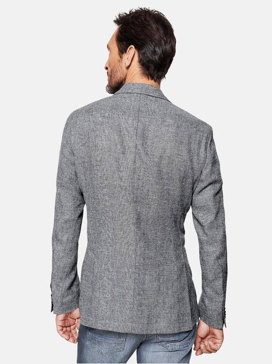 ENGBERS GERMANY Herren Sportives Sakko aus Leinenmix Silbergrau 29666