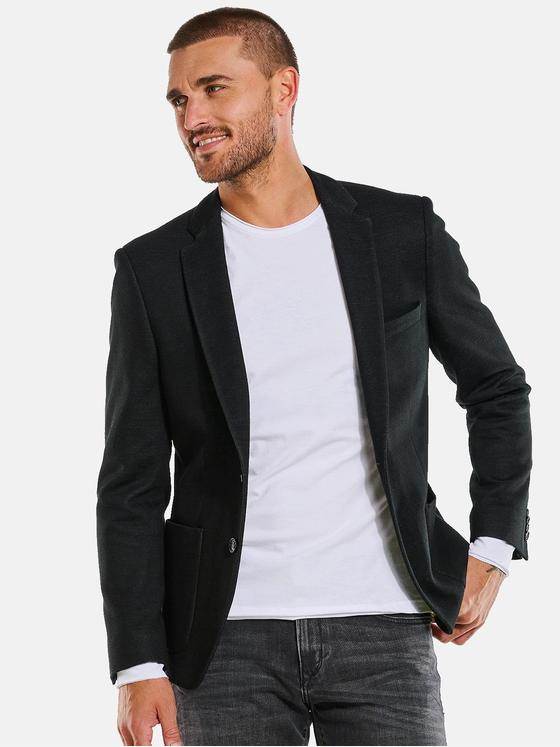 emilio adani Herren Freizeit-Sakko slim fit Schwarz 34070