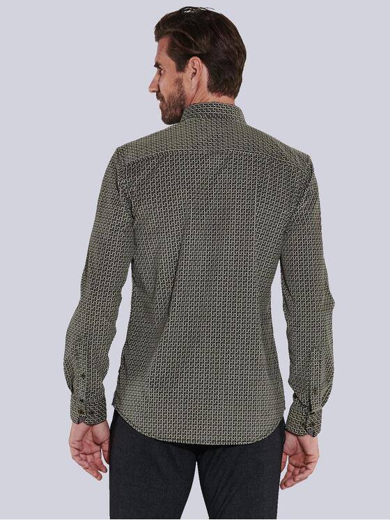 engbers Herren Langarm-Hemd aus Baby-Cord Grün 35604